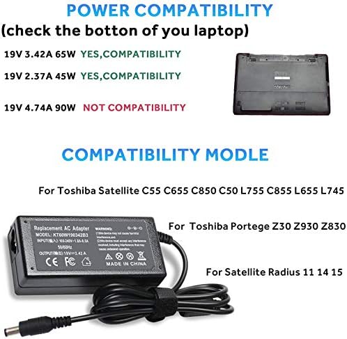 65W AC adapter za Toshiba Satellite C55-B5300 C55-B5353 C55D-A5108 C55D-A5120 C55D-A5206 C55D-A5208 S75 C75D L775 L655 P755 C855-S5194 P75-A7200 P75-A7100 P745-S4102 S855-S5378 L655-S5106 L655-S5106