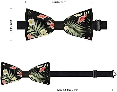 Weedkeycat Havajska cvijeća Hibiskus smiješna muška pretezirana lukava kravata Podesiva bowties Nectie za svadbenu zabavu