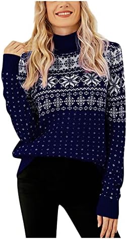 Twwone ružni božićni džemperi za žene Funny Snowflake Reindeer Santa Xmas pleteni pulover Jumper vrhovi