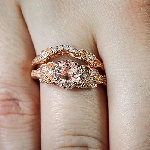 2023 Rose Gold dijamantski prsten Set za žene zaručnički prsten Nakit Pokloni Ringgit