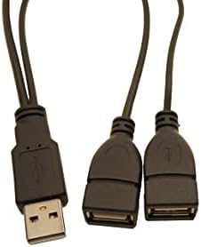 Levu USB Y razdjelni kabel, USB 2.0 Ponarkovac Y 1 muški do 2 ženska podaci naplaćuje kabel za prenosnog računala / auto / prenos podataka / punjenje itd. 30cm / 1t