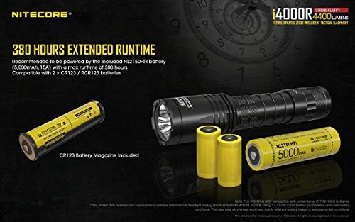 Kombino: Nitecore I4000 punjiva svjetiljka -C-REE XP-L2 V6-4400LM - Li - baterija je uključivalo W / HC33 HeadLamp -1800 Lumens