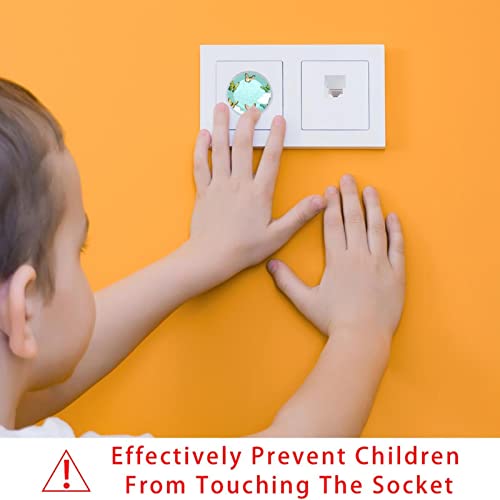 Laiyuhua Outlet pokriva dječju propovještenje (12 i 24 paket) Steanty Električni štitnik za utikač | Sigurnosni plastični izlazni poklopci | Jednostavna instalacija | Prevencija šoka - zeleni leptir