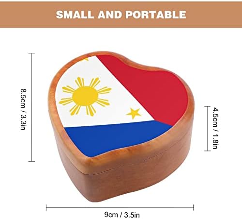 Filipini zastava vjetra vintage drvena glazbena kutija vjenčanje valentinovo božićni rođendanski sat zimski poklon