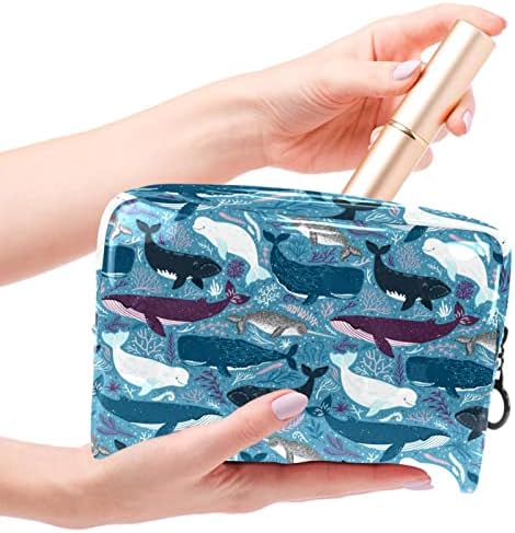 Toaletna vrećica Viseći DOPP komplet za muškarce Vodootporna vrećica za brijanje za putovanja, Crtani morski životinjski kit