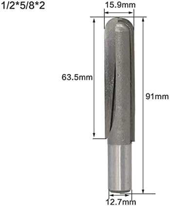 LRJSKWZC bitovi za Usmjerivače 1/2 ručka za graviranje mašina prošireni okrugli donji nož ruter svrdlo glodalica nož za ključ nož