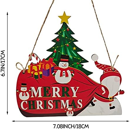 Jela Garland 9 Ft Božićne boje ukrasi crtež ukrasi drveni privjesak Bell Xmas ukrasi
