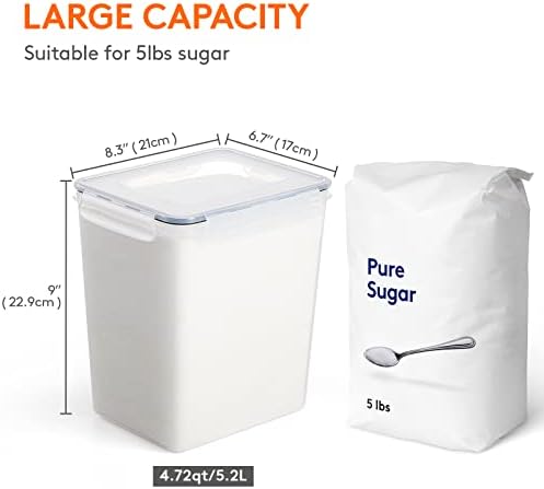 Lifewit veliki kontejneri za skladištenje hrane 5.2 L/175oz 4kom 4kom limenke sode Pop-Top Organizator