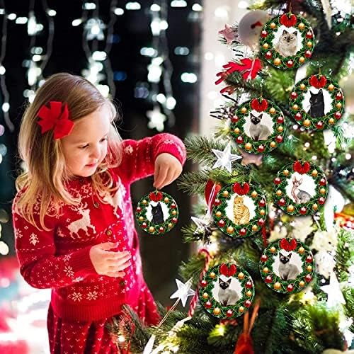 Božićni ukrasi, ornament, viseći ukrasi, božićni prozori Prodaja čišćenja narančasta mačka sfinga mačka sijamska mačka britanska kratkodlaka