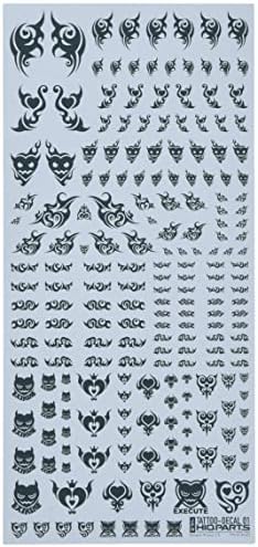 Visoki redni dijelovi Tattoo Decal 01 Heart Tattoo siva TTD-01-GRE