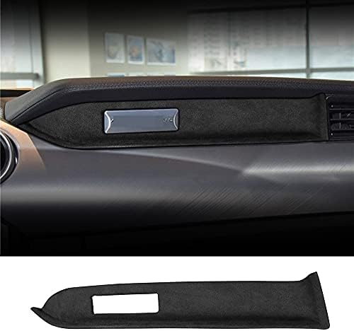 Hageza ABS Suede Centralna konzola za ukrašavanje poklopca ploče za nadzorne ploče za poklopac za Ford Mustang 2015-2021 Enterijer