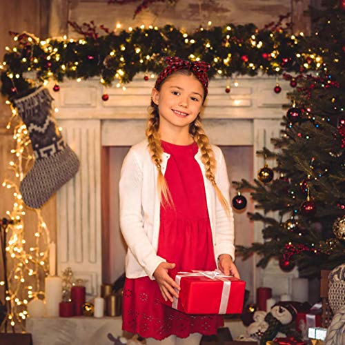 Woeoe božićno drvo trake za glavu zečje uši crvene trake za kosu Criss Cross elastična pokrivala za glavu slatki Dodaci za kosu za žene i djevojčice