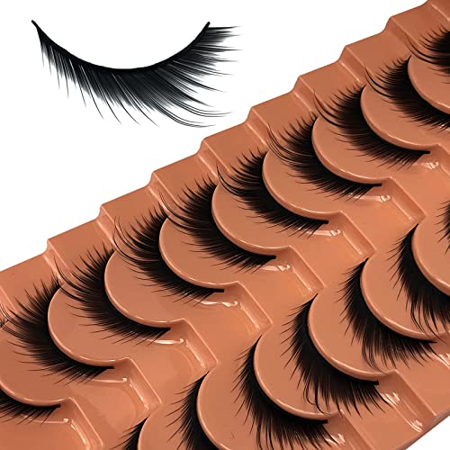 Fox Eye Lashes Wispy anđeosko krilo trepavice 12mm Fluffy Mink umjetne trepavice 10 parova pakovanje 3D Faux Mink lažne trepavice prirodni izgled, kmilro