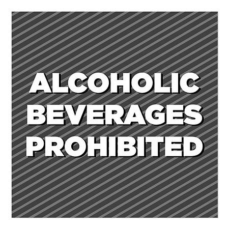 CGsignLab | Alkoholna pića zabranjena -stripe siva prozor Cling | 8 x8