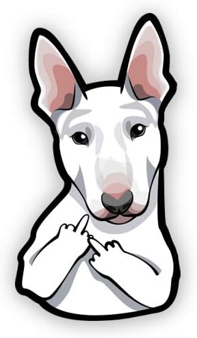 GT grafika Express Pitbull Bull Terrier Srednji prst - 3 Vinilna naljepnica - za automatsko prijenosna računala I-Pad kaciga Hard Hat - vodootporan naljepnica