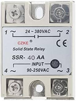 Murve Solid State Relej SSR 10AA 25AA 40AA AC kontrola AC bijela ljuska jednostruka faza bez plastičnog poklopca ulaz AC 90-250V