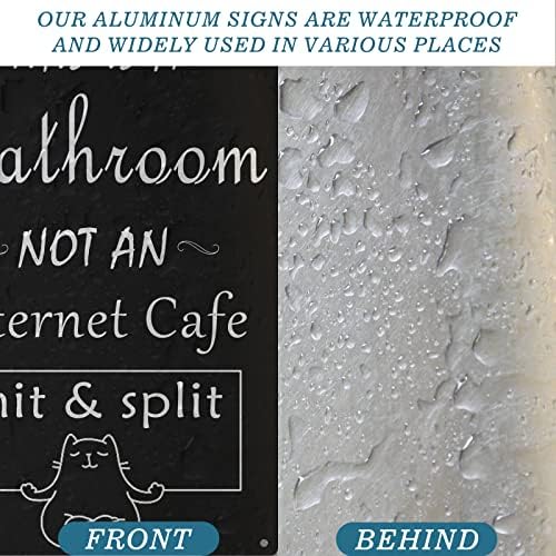 Ovo je kupatilo ne internet kafić, smiješan znak za kupatilo, toaletni papir, seoska kuća u kupaonici Humor znak, lolje sjedenje,