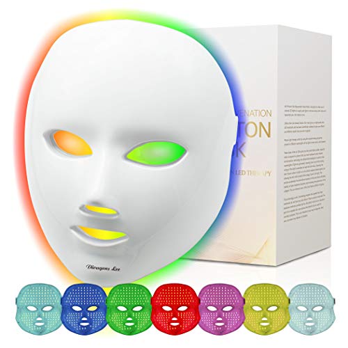 Diougens Lee LED Maska Za Lice, 7 Boja Photon Light Skin Rejuvenation Therapy Maska Za Njegu Kože Lica