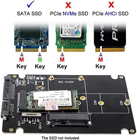 Xiwai Combo M. 2 NGFF B-ključ & mSATA SSD SATA 3.0 Adapter Converter Case kućišta sa prekidačem