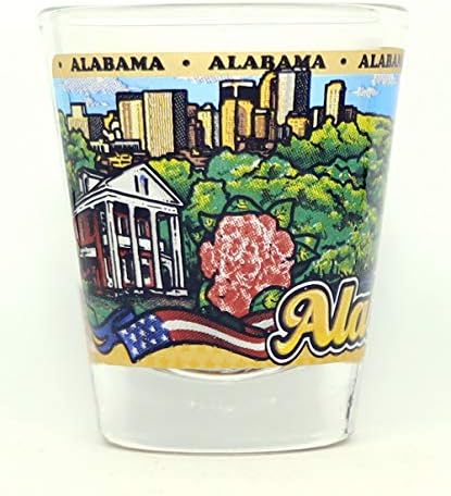 Alabama State Wraparound Shot Glass
