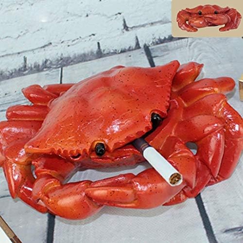 Twdyc Red Crab pepeljara sa poklopcem za poklon dečka, izdržljivi, otporni na koroziju i otporne na udarce