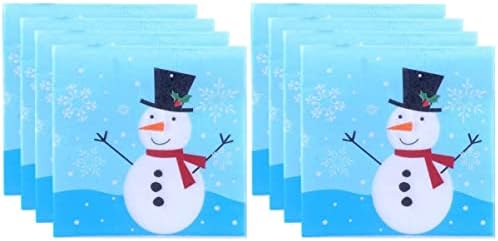 Upkoch 120pcs Snowman Cafe Decorations Rođendan Party Salveni papir tiskani tkivo božićne salvete Plavi restoran večera salvete: za