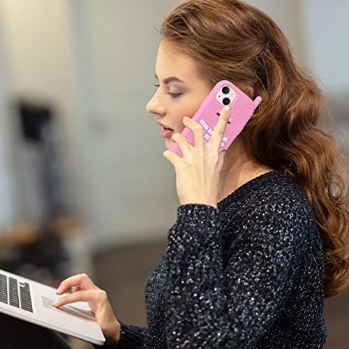 Filaco slatka futrola za iphone 14 6.1 , 3D silikonski crtani ružičasti retro pokrivač, kawaii mekana udarna zaštitna futrola za žene