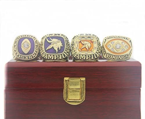 XiaKoMan ' Vikings Minnesota 1969 1973 1974 1976 n'f'c National Football Championship Rings set sa kutijom veličine 11 pokloni za