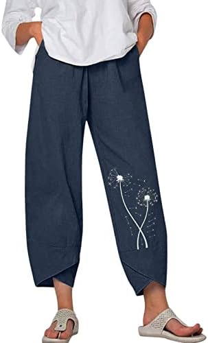 Hlače za žene 2022 obrezirane hlače za ženske uredske kapri kastične hlače sa džepovima širokoga noga casual mekog pantala