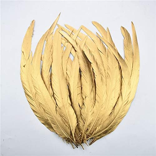 100piece / Lot zlato srebro Umočeno Pijetlovo repno perje za zanate 12-14inch; / 30-35cm Pijetlovo perje DIY Dekoracija od vjenčanog