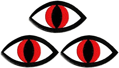 Kleenplus 3kom. Red Devil Evil Cartoon Moda Patch oči Eyeball naljepnica Craft zakrpe DIY aplikacija vezeni šije željezo na Patch amblem Odjeća kostim dodatak šivanje