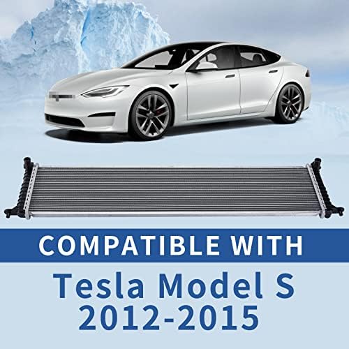 BLCYANUE aluminijumski osnovni motor radijator za hlađenje vode kompatibilan sa Tesla Model S 2012-2015