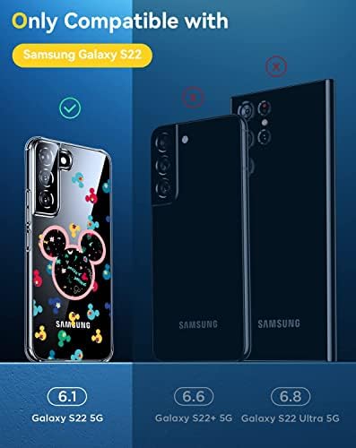 Galaxy S22 Case sa dizajnom [ne žutiling], Cute Samsung Galaxy S22 futrola za telefon za Samsung S22, Slim Moderan Girly Shock Otporni zaštitni poklopac za žene Djevojke, 5g 6,1 inča