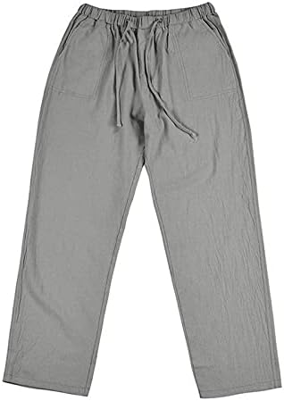 Zdfer Plus Veličina Ležerne prilike za crtanje Ženske pamučne pamučne pamučne pantalone sa džepovima Ravne teretne hlače Louse Fit