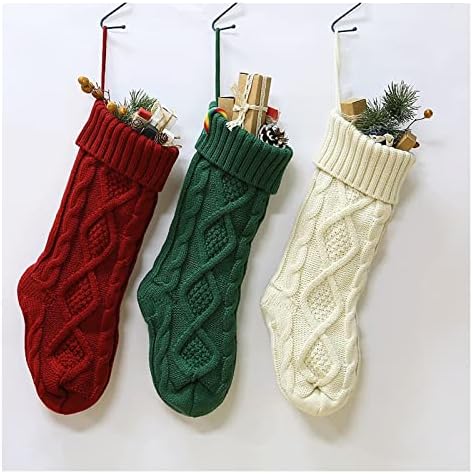 Deflab čarape vune pletenje kućne ukrase bombonske torbe čarape set 46cm Diamond poklon torba čarape ukrasi Božićne čarape postavljene božićne čarape