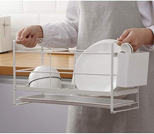 Jahh stalak za suđe - stalak za sušenje jela velikog kapaciteta držač posude stalak prilagodljiv kuhinjski organizator s odvodnim pločama