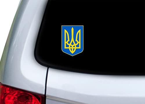 Ukrajinska naljepnica zastava Ukrajinski grb Automobilska naljepnica za naljepnicu auto automobila Podrška za munice