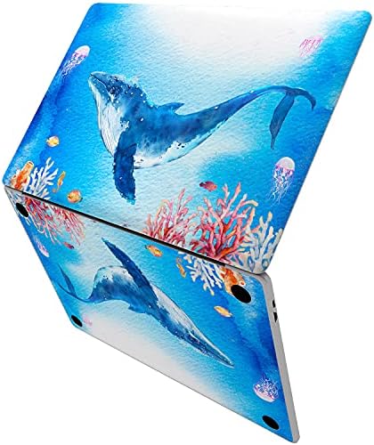 Cavka vinilna dekal Kompatibilna za MacBook Pro 16 M1 Pro 14 2021 Air 13 m2 2022 Retina 2015 MAC 11 MAC 12 Naljepnica za ispis akvarela za vodu jellyfish coral laptop dizajn morskog plavog oceana