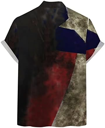 Xxbr Muške patriotske majice 4. jula Retro američka zastava za zastavu prema dolje natopljene vrhove Dan neovisnosti labava majica