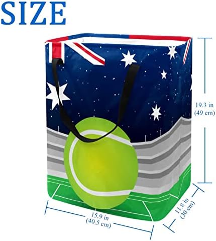 Australijski tenis UK britanska zastava Print sklopiva korpa za veš, 60L vodootporne korpe za veš kante za veš igračke ostava za spavaonicu
