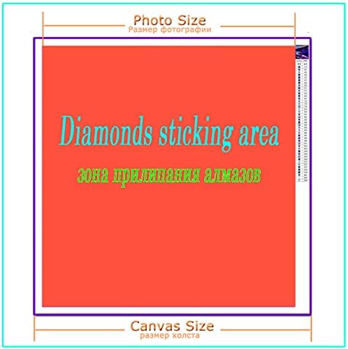 Moonlee Dijamantna slika Green Forest Diamond Art za odrasle, DIY 5D Diamonds Dots Kits 16x48in / 40x120cm Okrugla puna bušilica Crystal