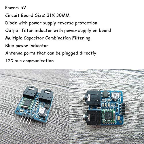 Acxico 1kom TEA5767 radio modul FM Stereo Radio modul za Arduino 76-108MHz frekvencijski AGC krug sa besplatnom kablovskom antenom