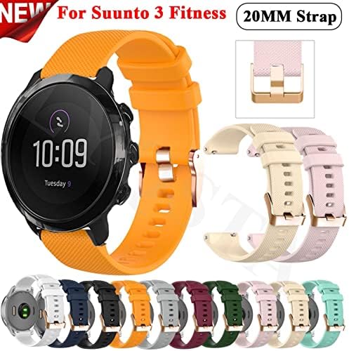 Wikuna zamjenska straža za Suunto 3 fitness silikonska narukvica Sportski ručni ručni remen za Suunto 3 Fitness Smart Watch 20 mm