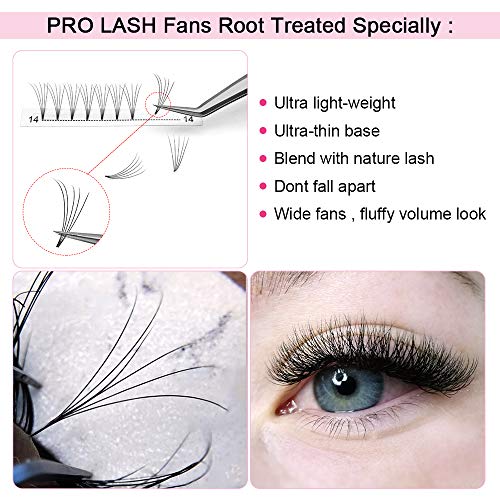 Premade Volume Eyelash Extensions 5D-C-0.07-15 kratka stabljika Premade Fans Ekstenzije trepavica 9 do 20 mm unaprijed napravljene