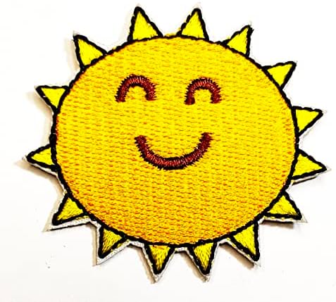 Kleenplus sunce Smiley Face Patch Cartoon Stickers Crafts Arts šivenje popravak vezeno gvožđe na šiju na bedž zakrpe za DIY farmerke