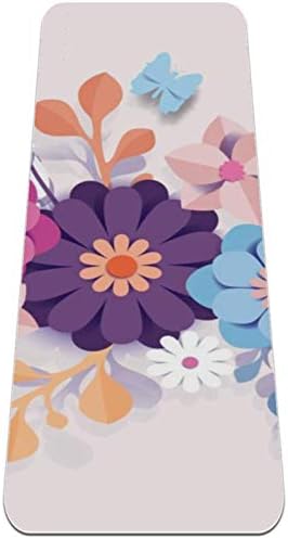 Siebzeh Floral Cute Premium Thick Yoga Mat Eco Friendly Rubber Health & amp; fitnes Non Slip Mat za sve vrste vježbe joge i pilatesa