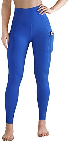 Sportika performans Dri-Tex High Sheik Workout Legging - Stretch Yoga Pant-Shapewear Taggings Ženska mat brušena džepom, mrežaste