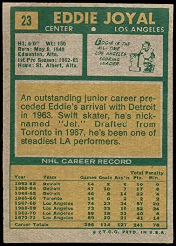 1971 TOPPS 23 Eddie Joyal Los Angeles Kings-Hockey Good Kings-Hockey