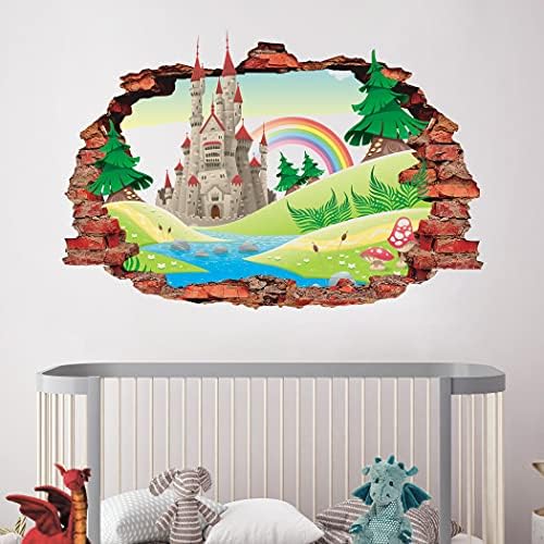 Dvorac Životinjski zidni zidni naljepnica - životinjska priroda Zidna umjetnost - 3D Print Home Decor - Slatka medicinska medicinska sestra zidni dekor - Svjetska spavaća soba Jo1066