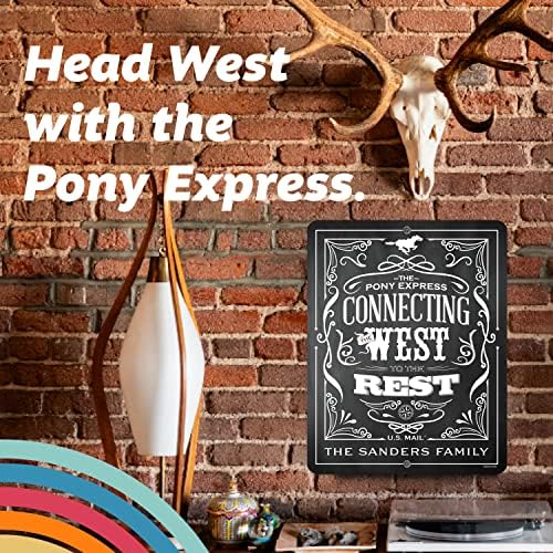 Uzorak Pop - Personalizirano povezivanje sa zapad do METAL-MATELNA METALNOG LETA - Sjedinjene Države Poštanski servis Pony Express